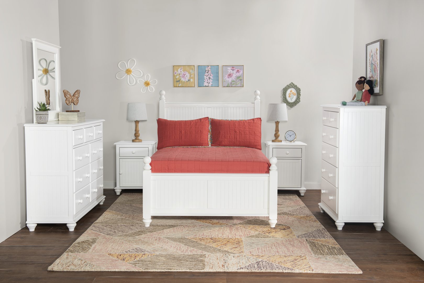 Tykes Bedroom - Pure White Cottage Full Bed | John Thomas Furniture
