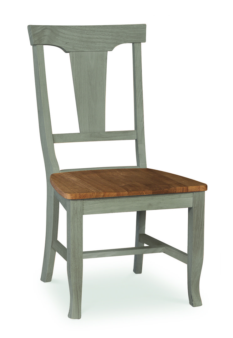 Vista Collection Panel Back Chair in Hickory& Stone | John Thomas
