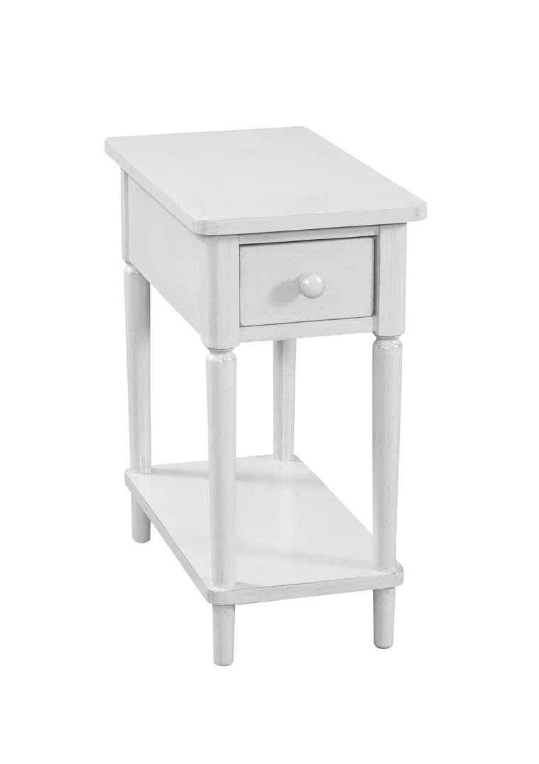 Destinations Collection Narrow Side Table in Pure White John Thomas