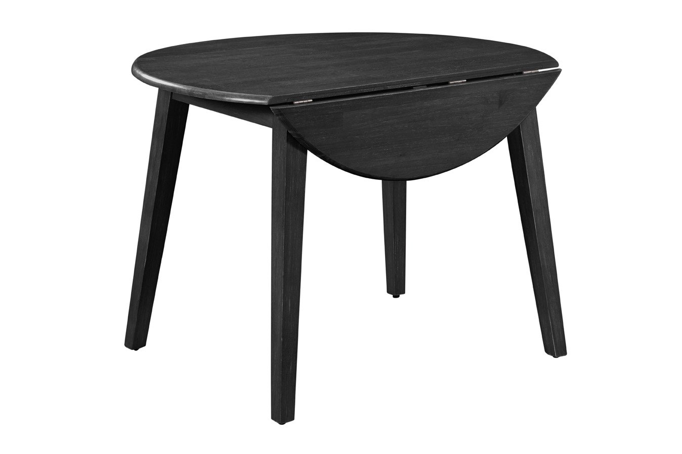 Dining Essentials 42" Round Drop Leaf Table in Black John Thomas
