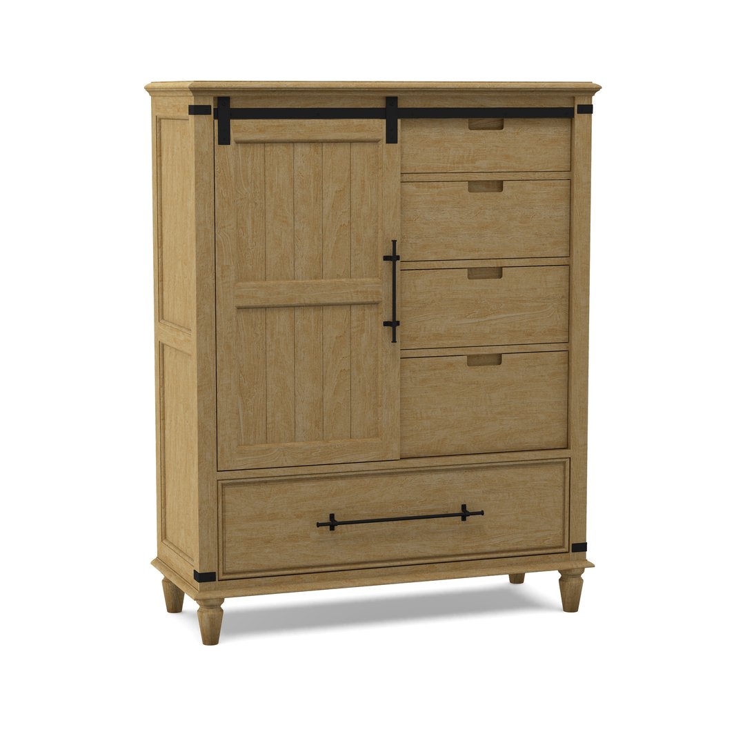 B.P John社製　5段チェスト　ビンテージチェスト　米軍　アメリカ Farmhouse Chic Sliding Door Chest | John Thomas Furniture