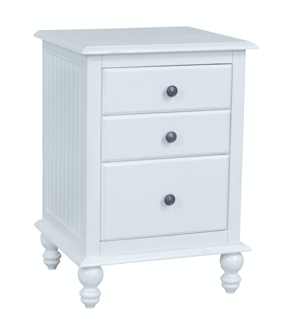 Cottage 3 Drawer Nightstand in White John Thomas Furniture