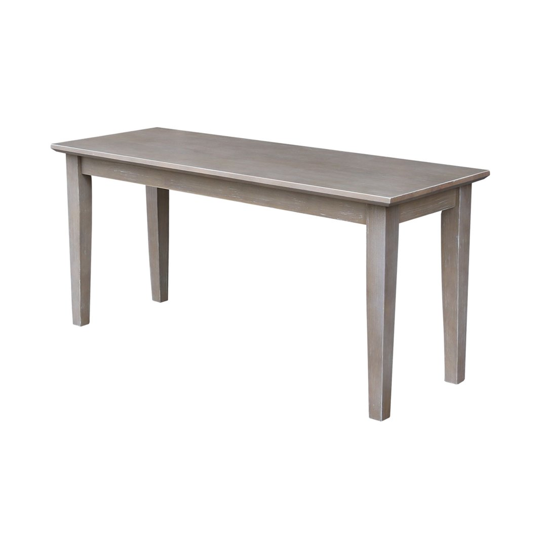 Dining Essentials Shaker Bench in Taupe Gray John Thomas Furniture