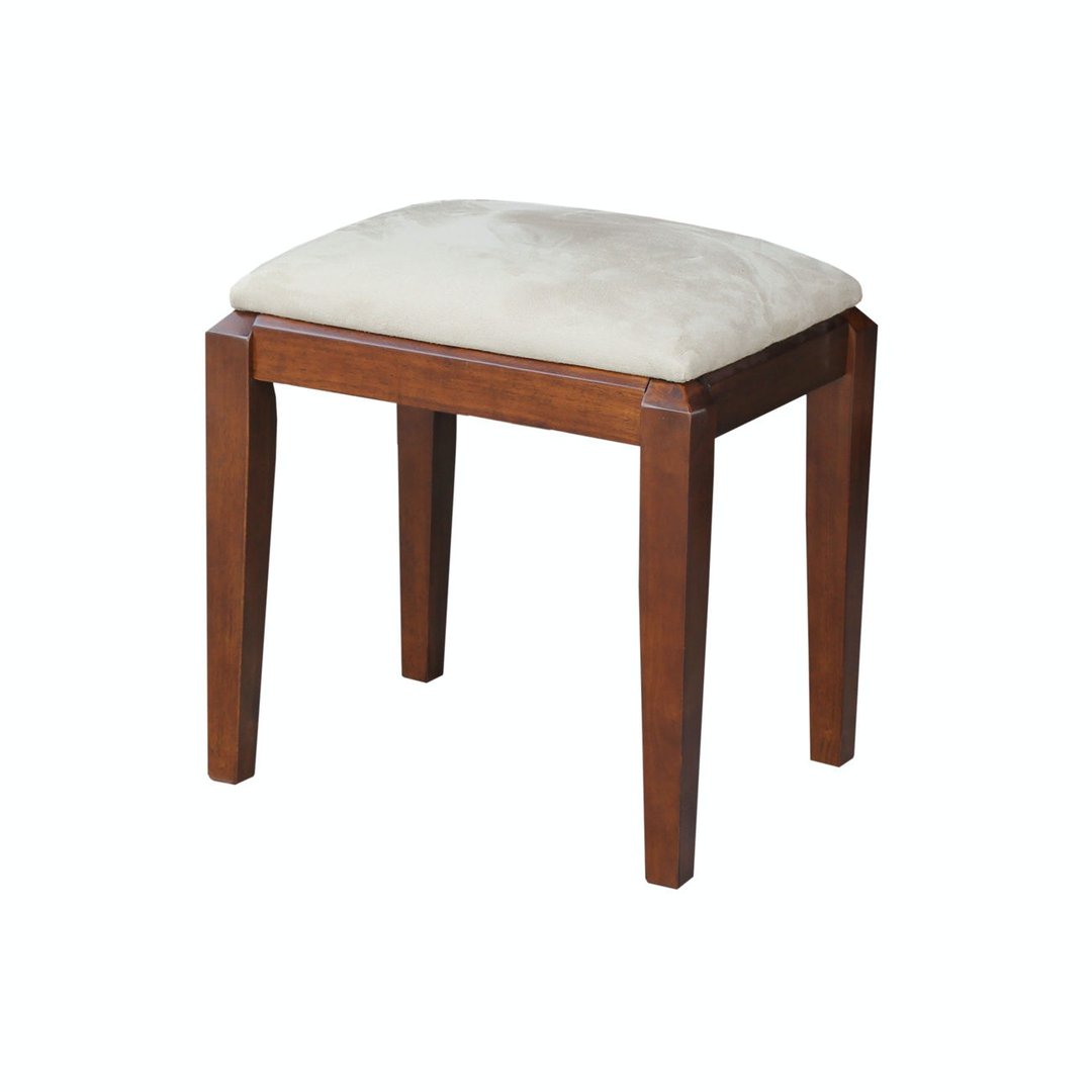 Tykes Collection- Upholstered Vanity Bench in Espresso | John