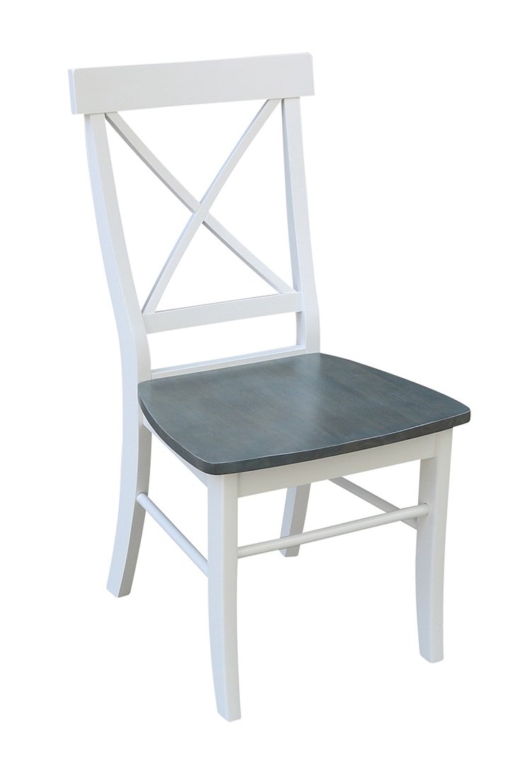Dining Essentials XBack Chair in Heather Gray & White John Thomas