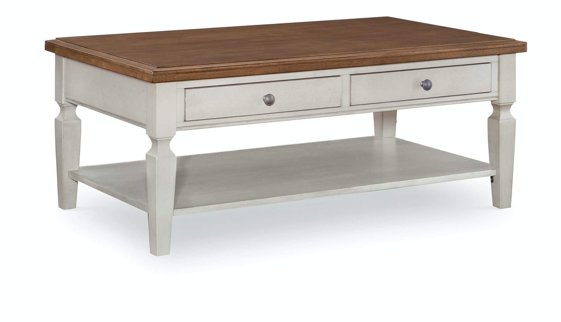 Home Accents - Vista Coffee Table in Hickory & Shell | John Thomas