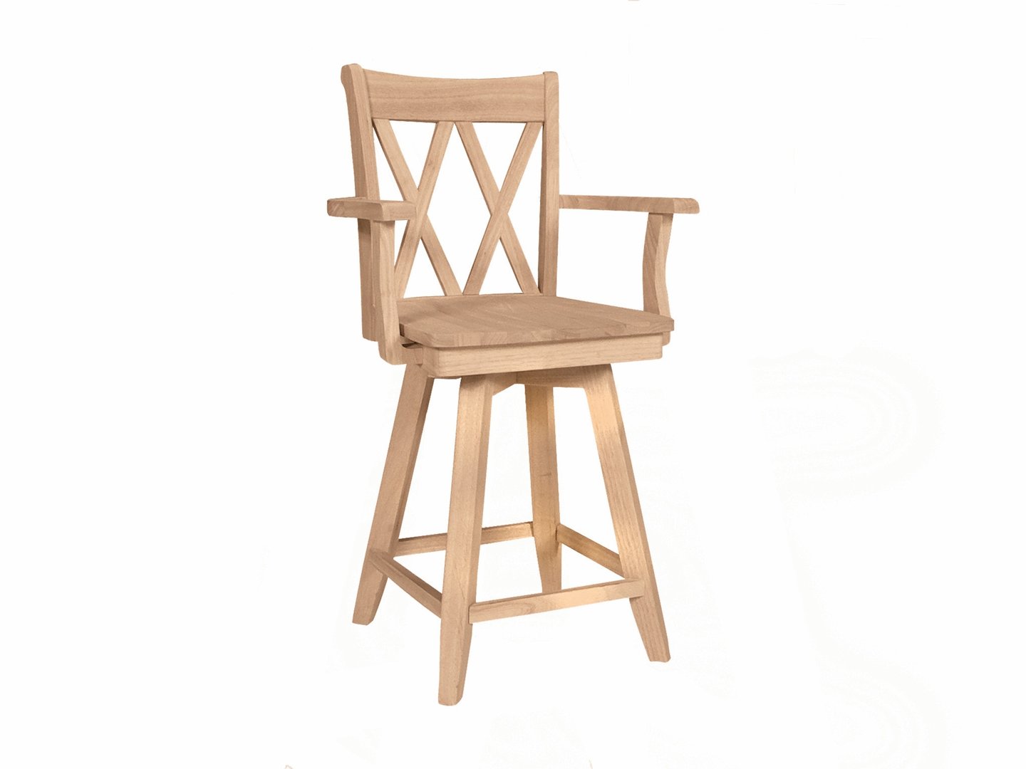 24'' XX Back Counter Swivel Stool w/ Arms John Thomas Furniture