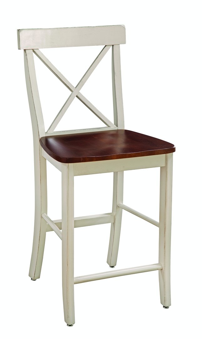 Dining Essentials XBack Stool in Almond & Espresso John Thomas Furniture