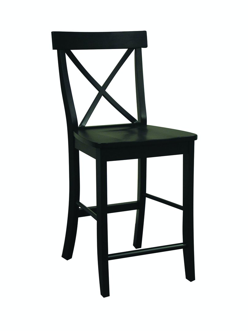 Dining Essentials - X-Back Stool in Black | John Thomas Furniture
