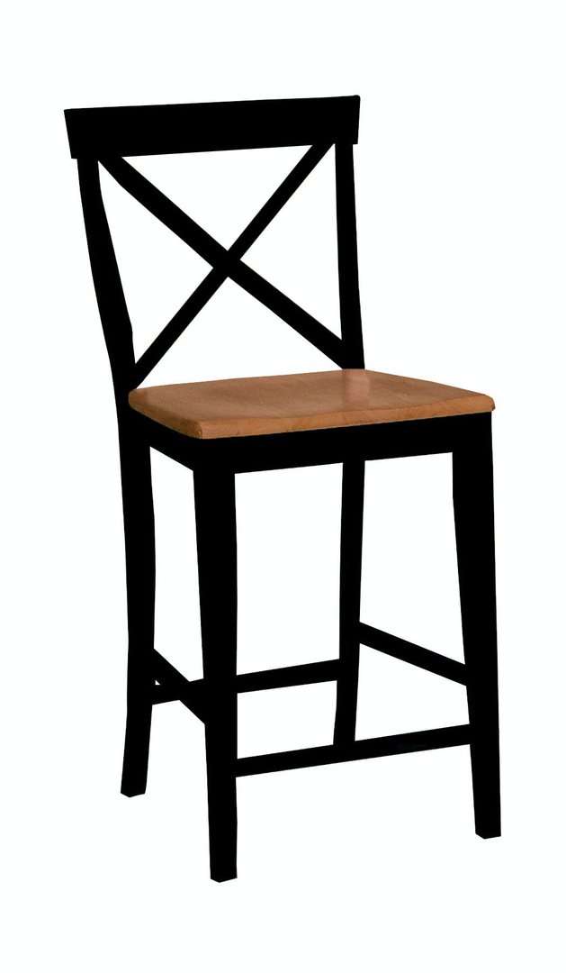 Dining Essentials - X-Back Stool in Black & Cherry | John Thomas Furniture